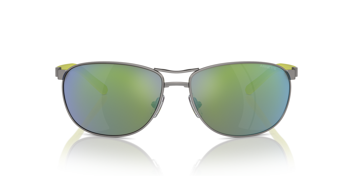 Arnette AN3090 Belgrano Sunglasses in 745/8N Matte Gunmetal / Green Mirror Green lens, front view