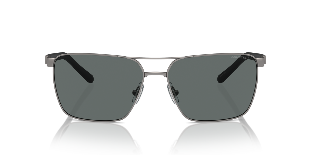 Arnette AN3091 Barracas Sunglasses in 745/81 Matte Gunmetal / Polarized Dark Grey lens, front view