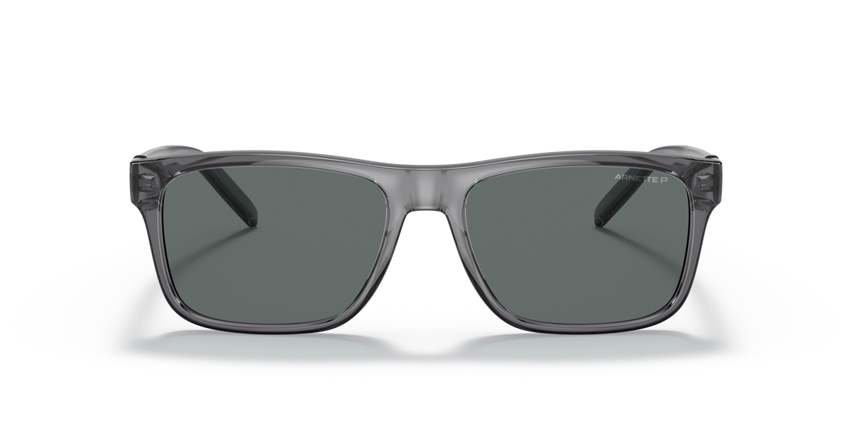 Arnette AN4298 Bandra Sunglasses in 278681 Transparent Gray / Polarized Dark Grey lens, front view