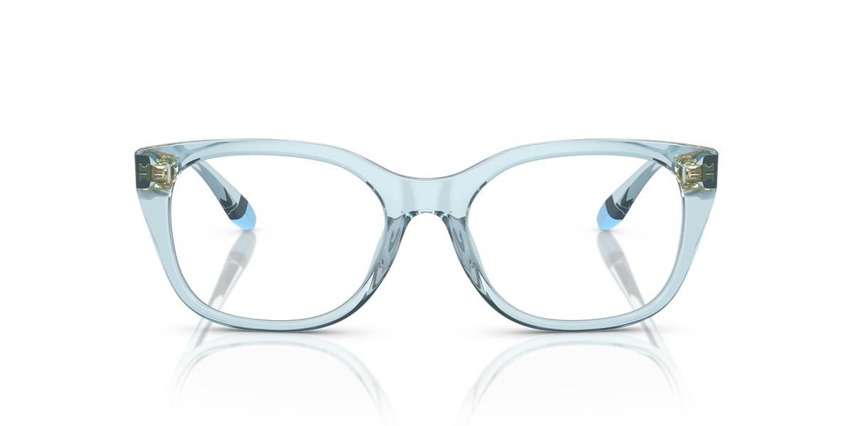 Armani Exchange AX3099U Eyeglasses Frame in 8340 Shiny Transparent Azure, front view