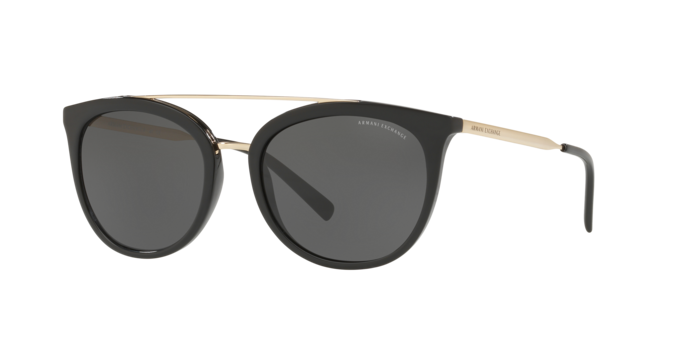 Armani Exchange AX4068S Sunglasses in 815887 Shiny Black / Grey lens