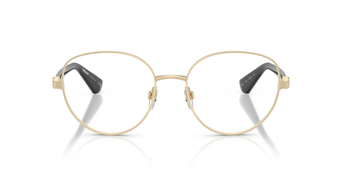 Burberry BE1394 Eyeglasses Frame in 1355 Light Gold, front view