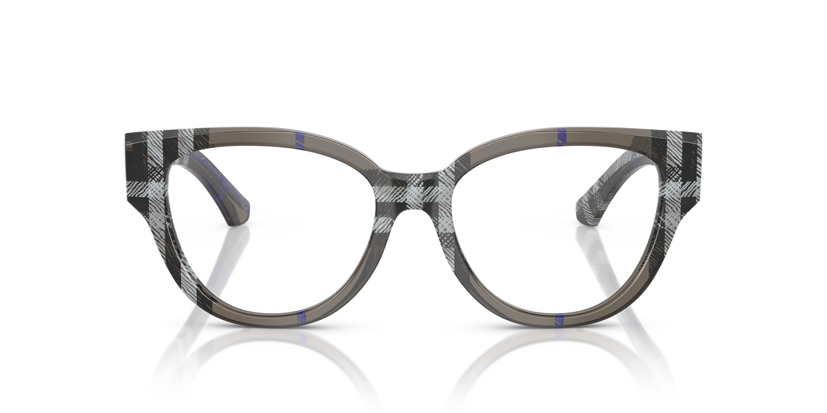 Burberry BE2421 Eyeglasses Frame in 4147 Check Lichen, front view
