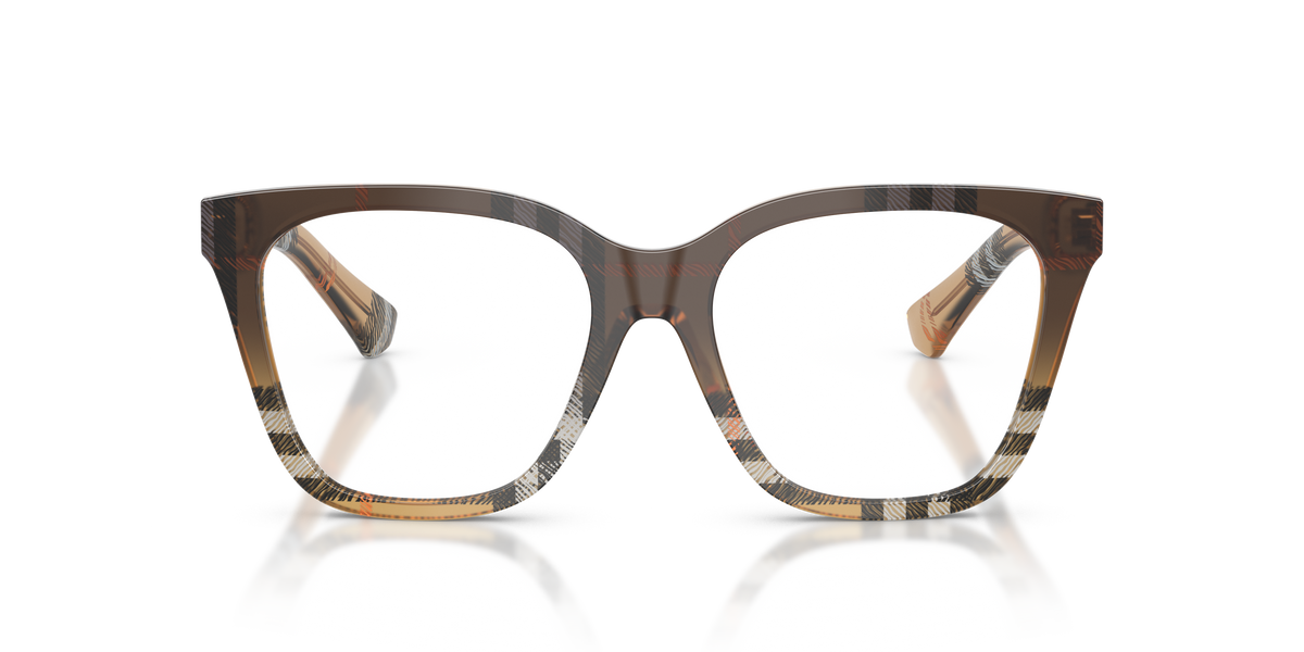Burberry BE2438 Eyeglasses Frame in 4202 Check Sand, front view