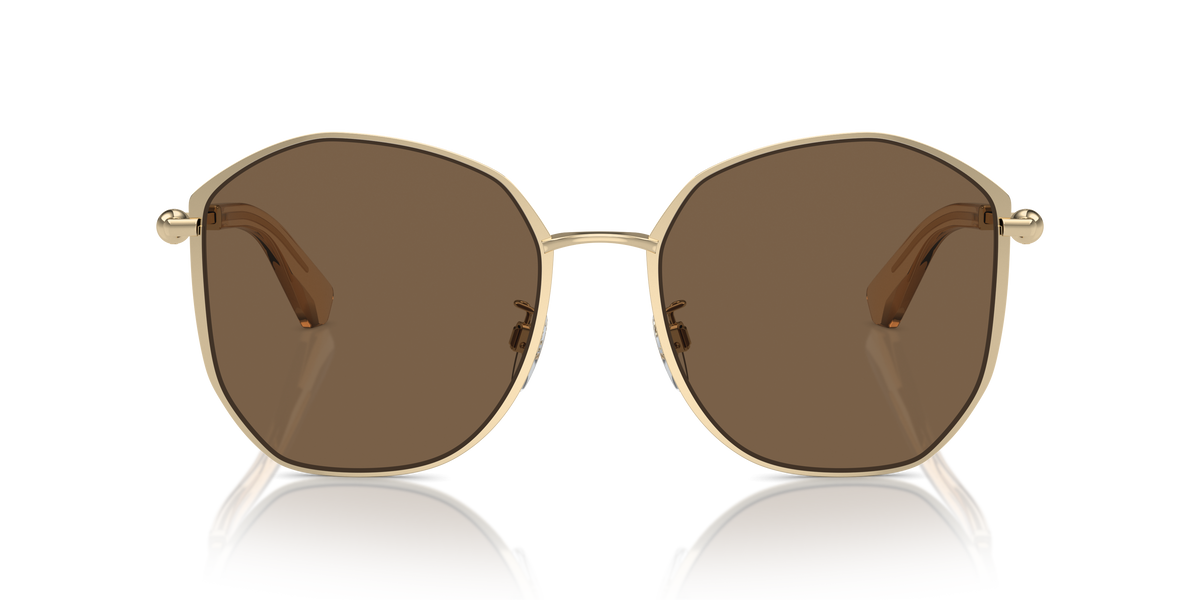 Burberry BE3153D Sunglasses in 110973 Light Gold / Dark Brown lens, front view