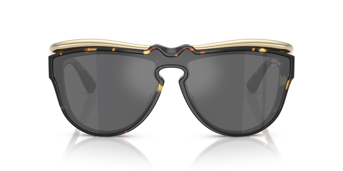 Burberry BE3162U Sunglasses in 13546G Yellow Havana / Grey Mirror Silver lens, front view
