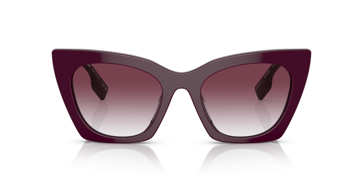 Burberry BE4372U Marianne Sunglasses in 39798H Bordeaux / Violet Gradient lens, front view