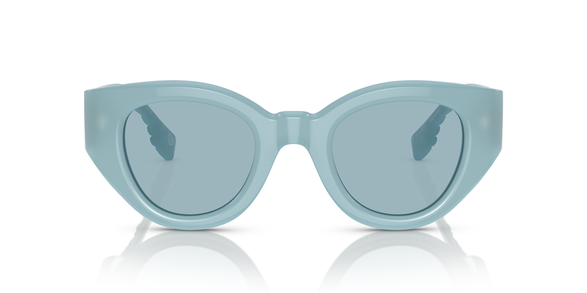 Burberry BE4390 Meadow Sunglasses in 408680 Azure / Blue lens, front view