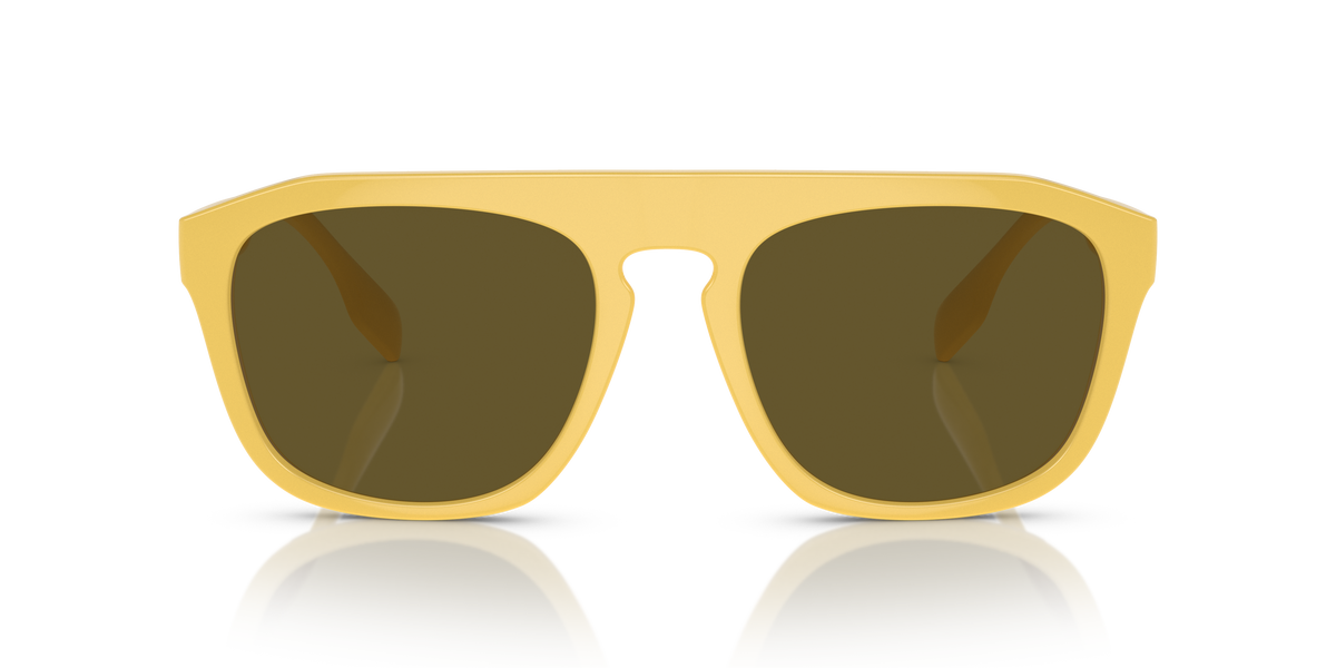 Burberry BE4396U Wren Sunglasses in 407073 Yellow / Dark Brown lens, front view