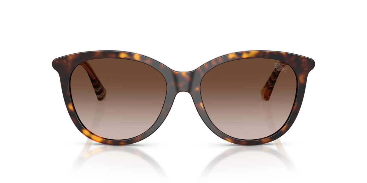 Burberry BE4455 Sunglasses in 421613 Dark Havana / Brown Gradient lens, front view