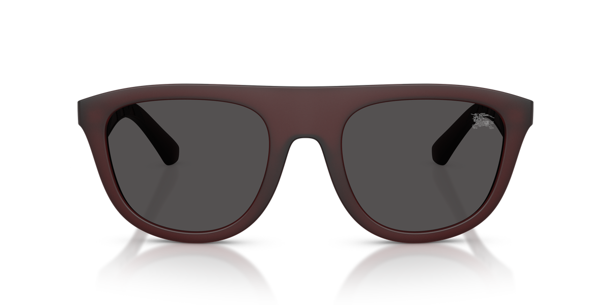 Burberry BE4459U Sunglasses in 417187 Matte Bordeaux / Dark Grey lens, front view