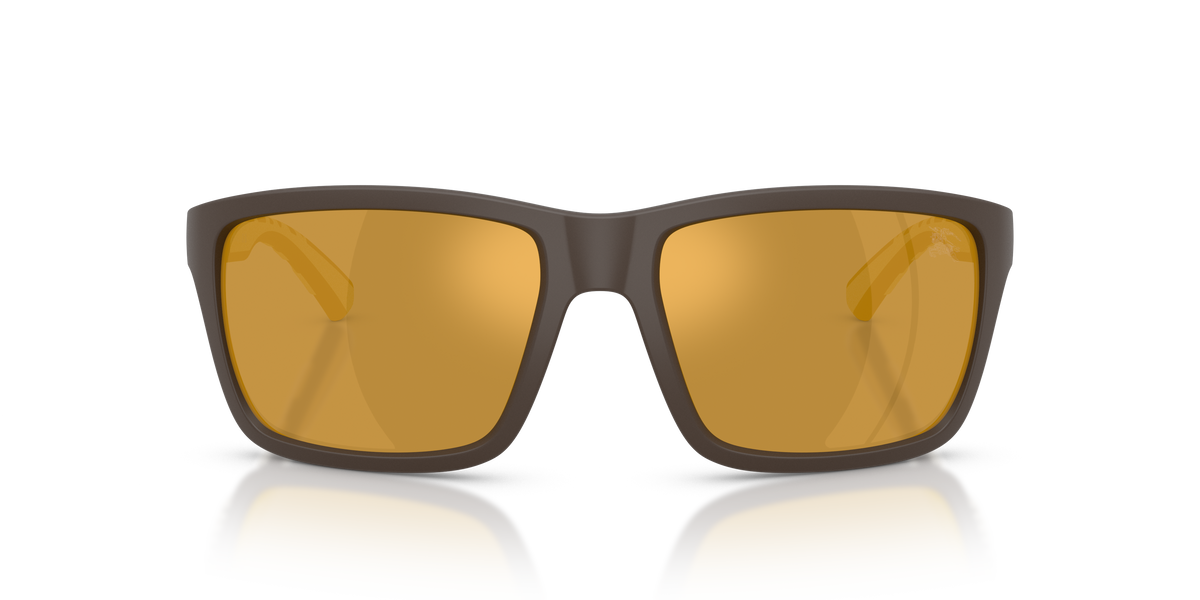 Burberry BE4483 Sunglasses in 42345A Matte Brown / Marrone Specchio Oro lens, front view