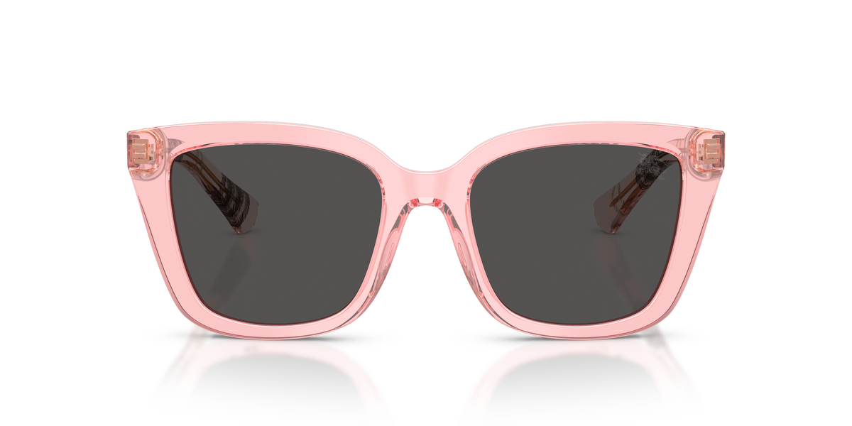 Burberry BE4487 Sunglasses in 424987 Pink / Dark Grey lens, front view