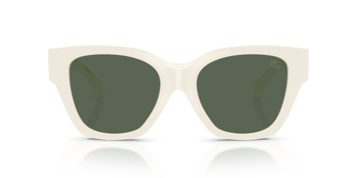 Burberry BE4489U Sunglasses in 421871 White / Dark Green lens, front view