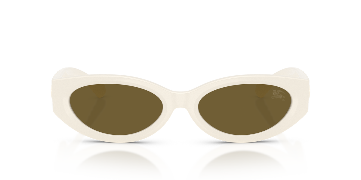 Burberry BE4505U Sunglasses in 421873 White / Dark Brown lens, front view