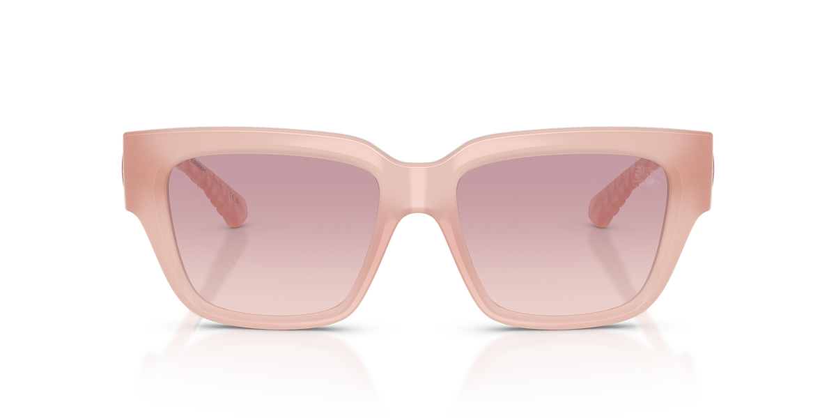Burberry BE4506U Sunglasses in 426768 Pink / Brown Gradient Dark Violet lens, front view