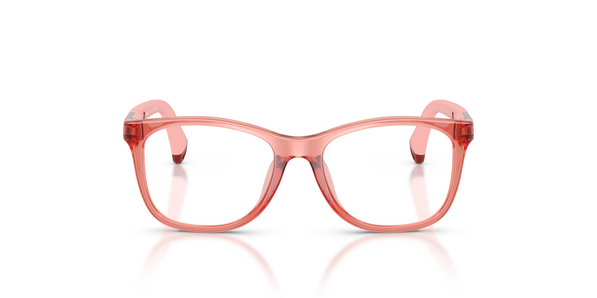 Miraflex MF4044 Kids' Glasses Frame in O809 Translucent Light Coral Orange, front view