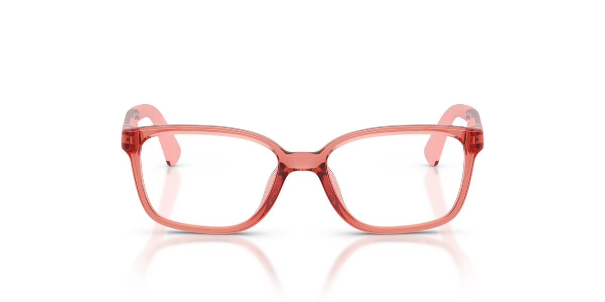 Miraflex MF4047 Kids' Glasses Frame in O821 Translucent Light Coral Orange, front view