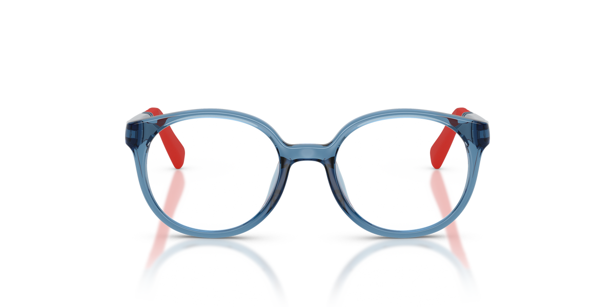 Miraflex MF4048 Kids' Glasses Frame in O825 Translucent Blue, front view