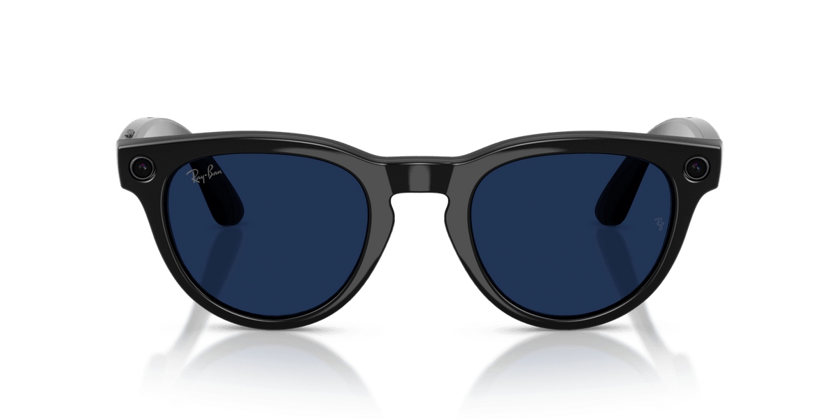 Ray-Ban Meta Headliner (Gen 2) AI smart glasses, shiny black frame, Sapphire Transitions lenses, view 8