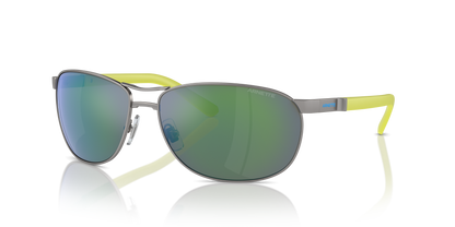 Arnette AN3090 Belgrano Sunglasses in 745/8N Matte Gunmetal / Green Mirror Green lens