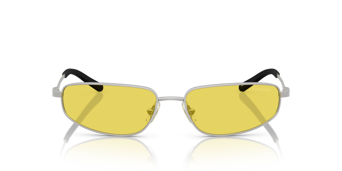 Arnette AN3092 Narro Sunglasses in 770/85 Matte Silver / Yellow lens, front view