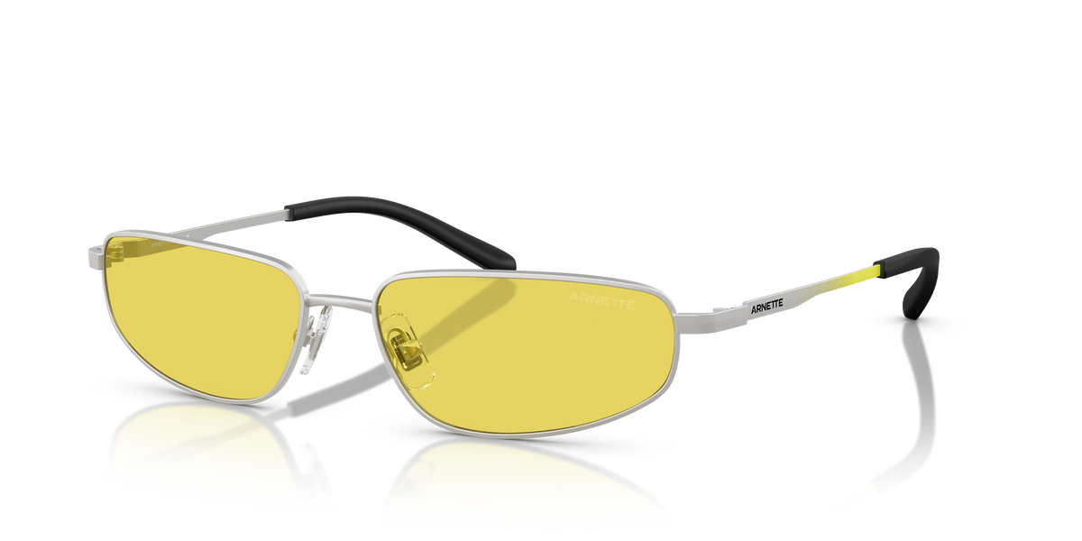 Arnette AN3092 Narro Sunglasses in 770/85 Matte Silver / Yellow lens