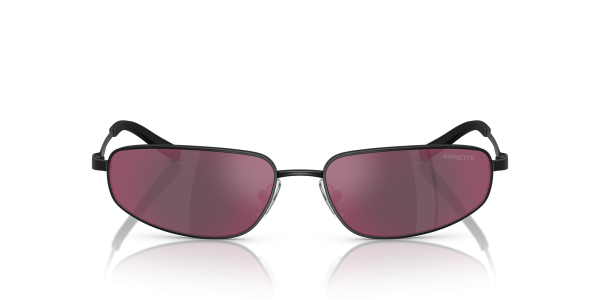 Arnette AN3092 Narro Sunglasses in 771/6Q Matte Black / Grey Mirror Orange/Yellow lens, front view