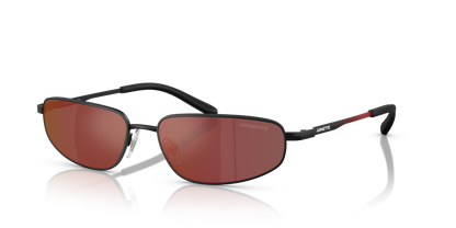 Arnette AN3092 Narro Sunglasses in 771/6Q Matte Black / Grey Mirror Orange/Yellow lens