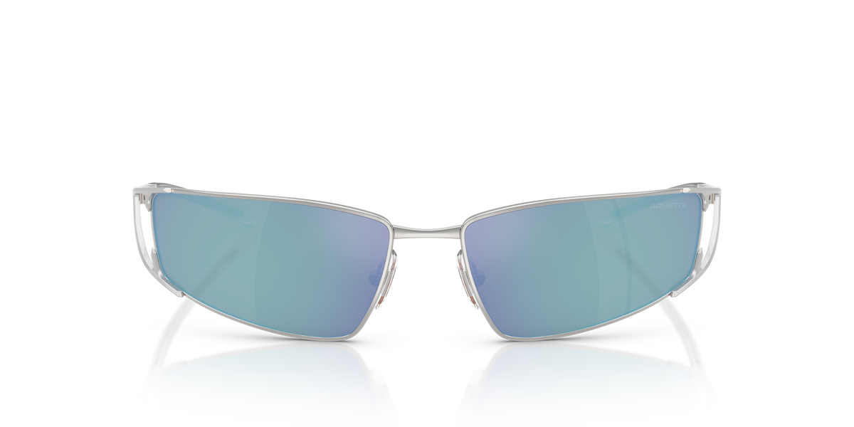 Arnette AN3093 The Junction Sunglasses in 736/Y7 Silver / Light Grey Mirror Blue lens, front view