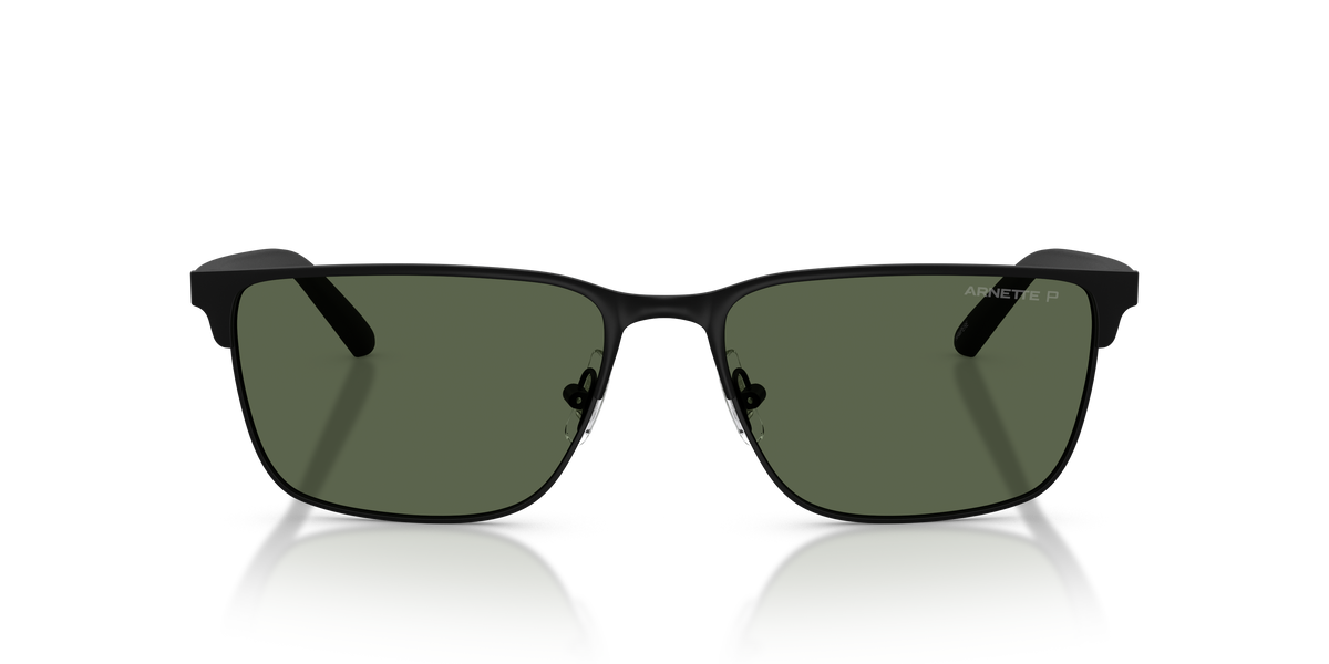 Arnette AN3094 Hampere Sunglasses in 737/9A Matte Black / Dark Green Polarized lens, front view