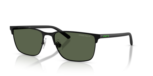 Arnette AN3094 Hampere Sunglasses in 737/9A Matte Black / Dark Green Polarized lens