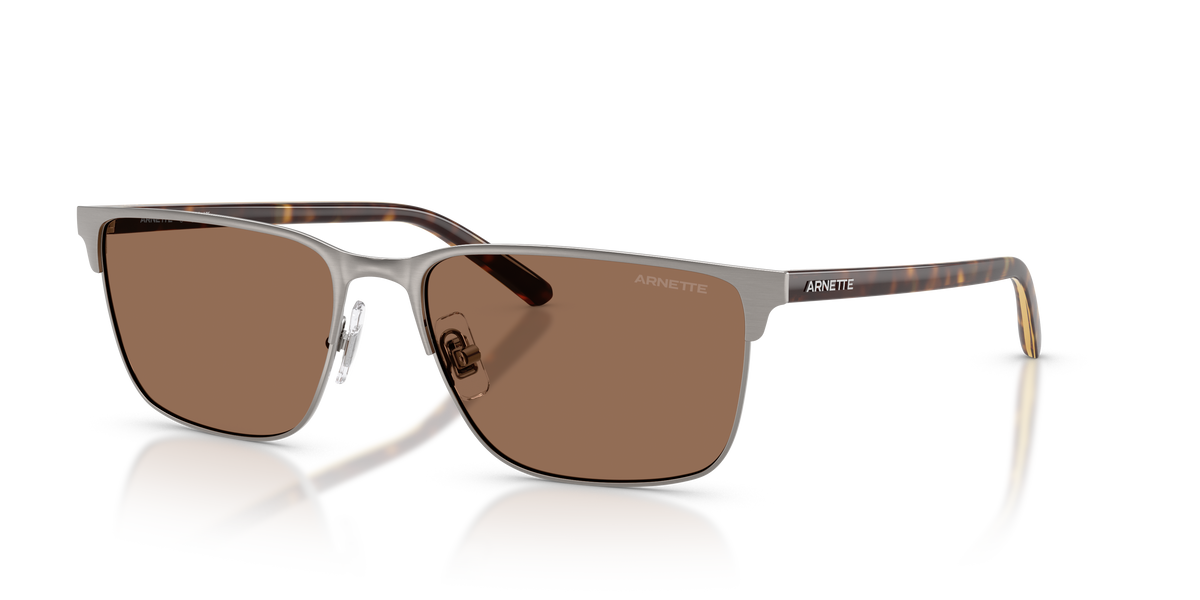Arnette AN3094 Hampere Sunglasses in 738/73 Brushed Gunmetal / Dark Brown lens