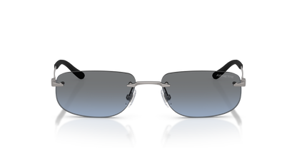 Arnette AN3096 Sunglasses in 745/8F Matte Gunmetal / Blue Gradient Grey lens, front view