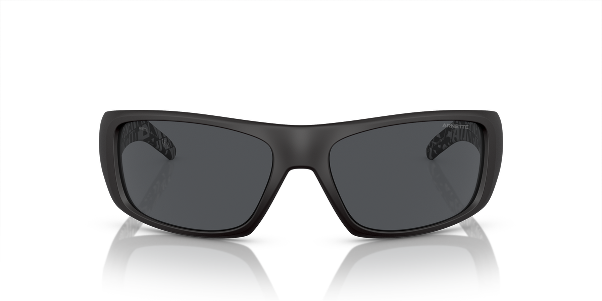 Arnette AN4182 Hot Shot Sunglasses in 219687 Rubber Black / Dark Grey lens, front view