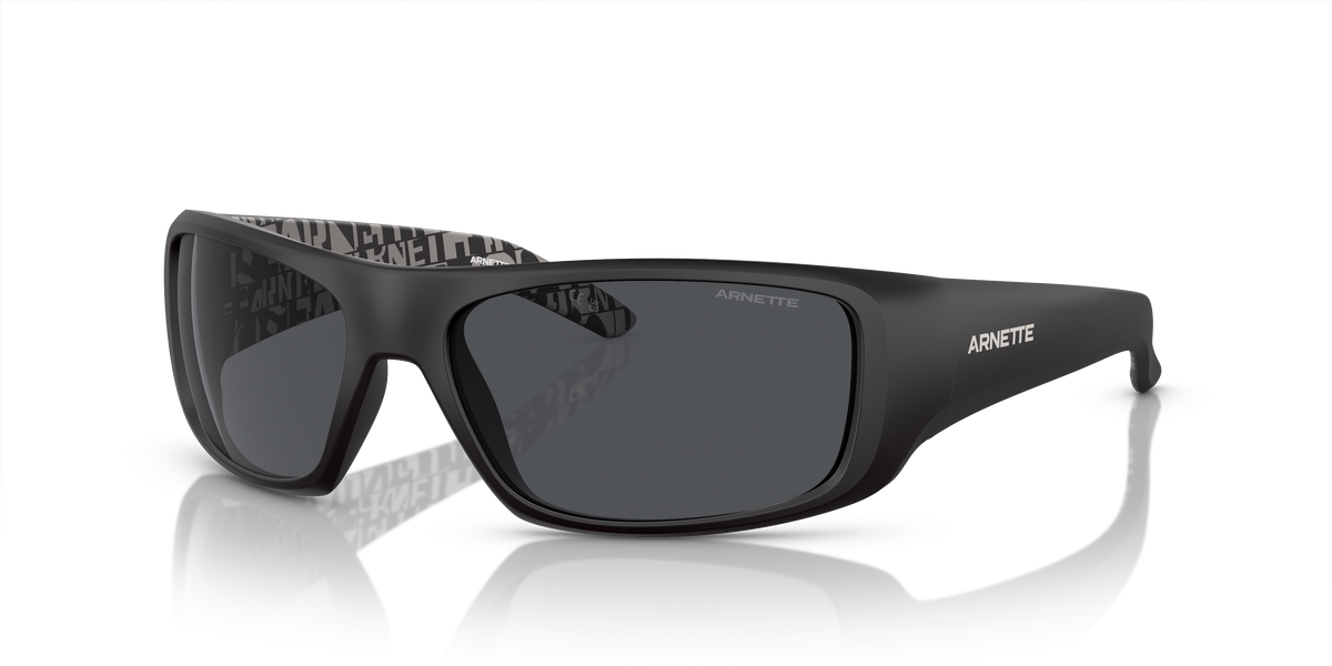 Arnette AN4182 Hot Shot Sunglasses in 219687 Rubber Black / Dark Grey lens