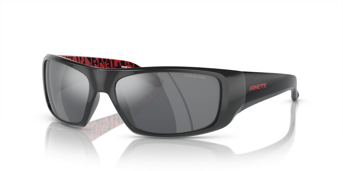 Arnette AN4182 Hot Shot Sunglasses in 29156G Dark Grey / Light Grey Mirror Black lens