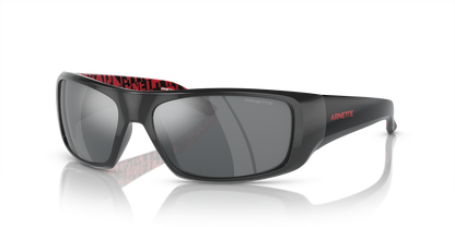 Arnette AN4182 Hot Shot Sunglasses in 29156G Dark Grey / Light Grey Mirror Black lens