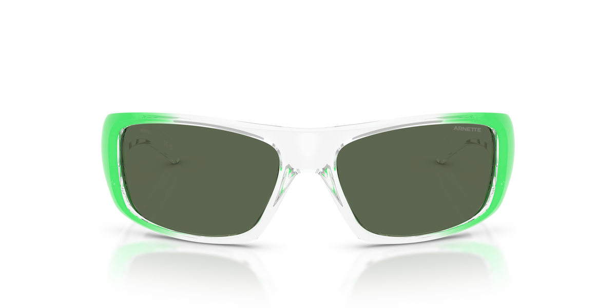 Arnette AN4182 Hot Shot Sunglasses in 301871 Crystal Gradient Green / Dark Green lens, front view