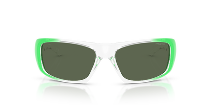Arnette AN4182 Hot Shot Sunglasses in 301871 Crystal Gradient Green / Dark Green lens, front view