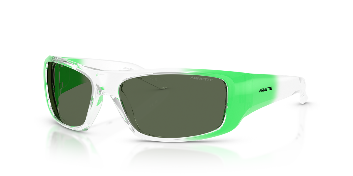 Arnette AN4182 Hot Shot Sunglasses in 301871 Crystal Gradient Green / Dark Green lens