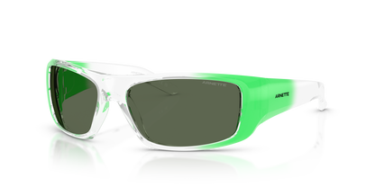 Arnette AN4182 Hot Shot Sunglasses in 301871 Crystal Gradient Green / Dark Green lens