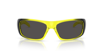 Arnette AN4182 Hot Shot Sunglasses in 302387 Transparent Yellow / Dark Grey lens, front view