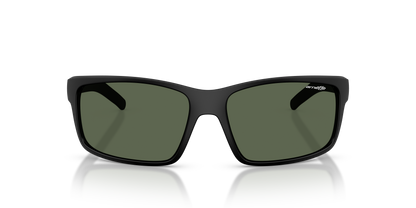Arnette AN4202 Fastball Sunglasses in 275371 Matte Black / Dark Green lens, front view