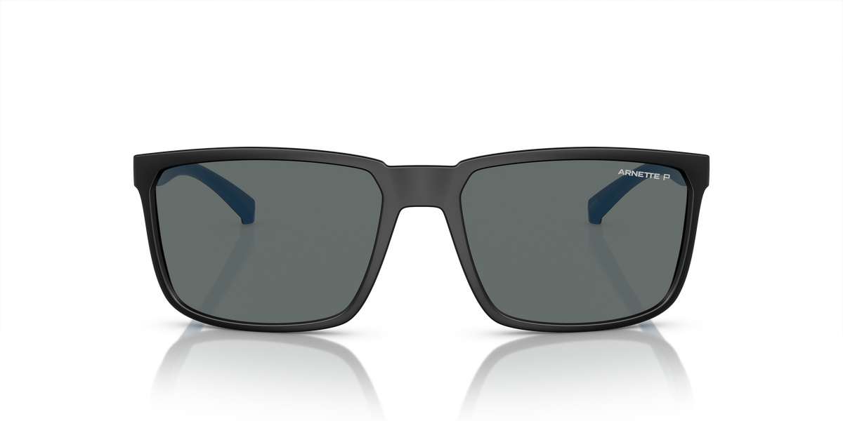 Arnette AN4251 Stripe Sunglasses in 256281 Matte Black / Polarized Dark Grey lens, front view