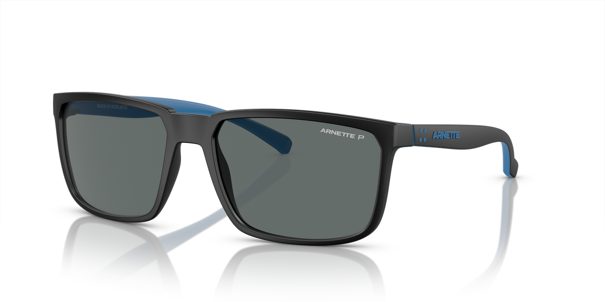 Arnette AN4251 Stripe Sunglasses in 256281 Matte Black / Polarized Dark Grey lens