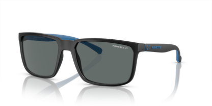 Arnette AN4251 Stripe Sunglasses in 256281 Matte Black / Polarized Dark Grey lens
