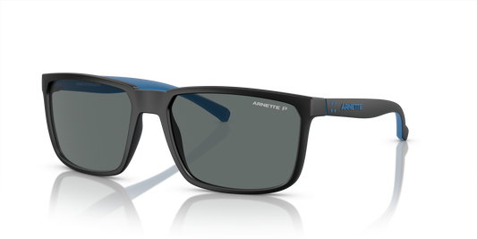 Arnette AN4251 Stripe Sunglasses in 256281 Matte Black / Polarized Dark Grey lens