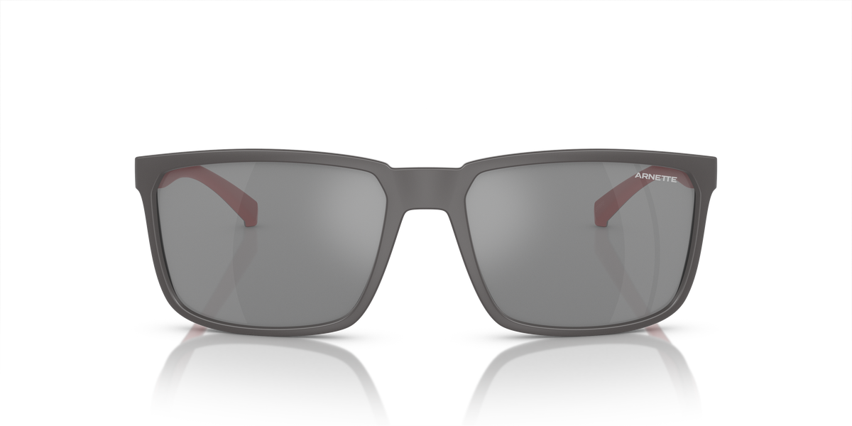 Arnette AN4251 Stripe Sunglasses in 25736G Matte Grey / Grey Mirror Silver lens, front view
