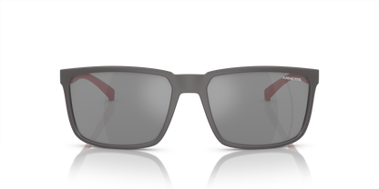 Arnette AN4251 Stripe Sunglasses in 25736G Matte Grey / Grey Mirror Silver lens, front view